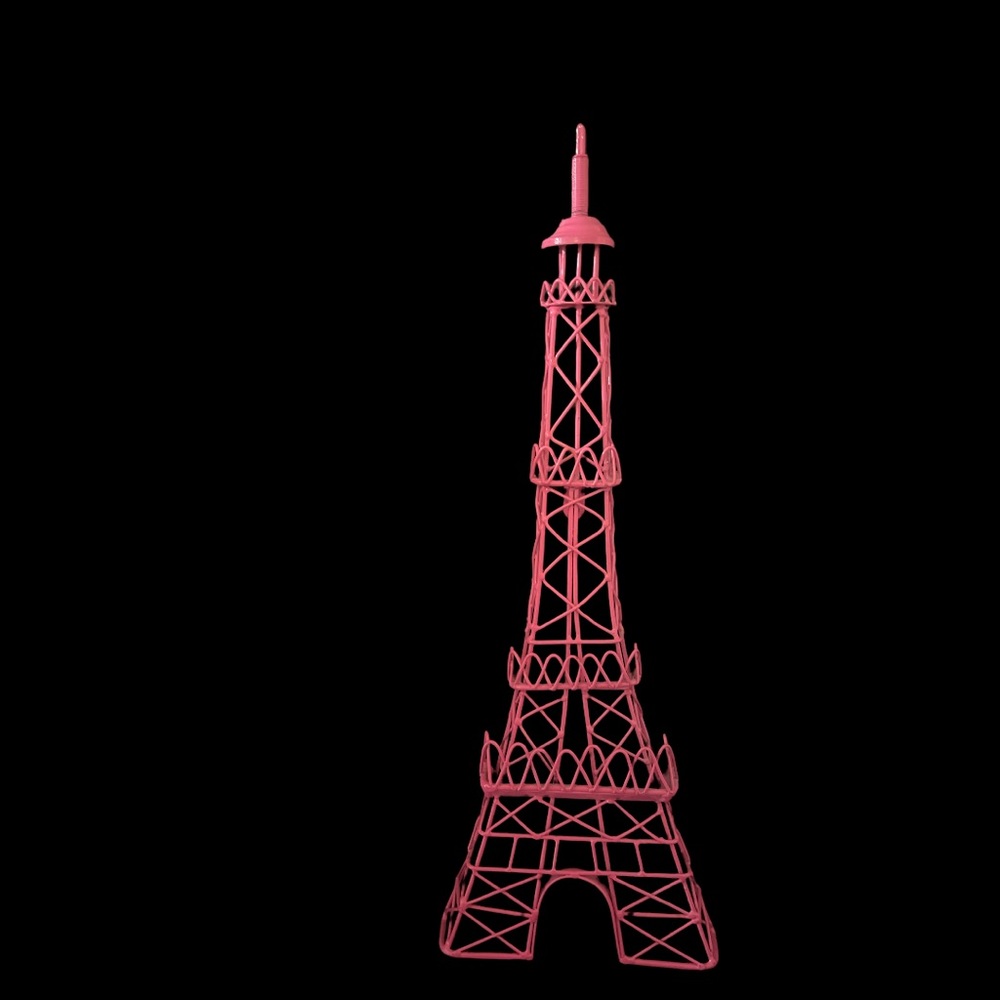 Paris Eiffel tower pink wire wall hanging or room decoration